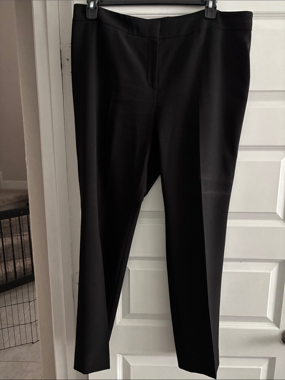 Kasper Black Straight-Leg Dress Trousers